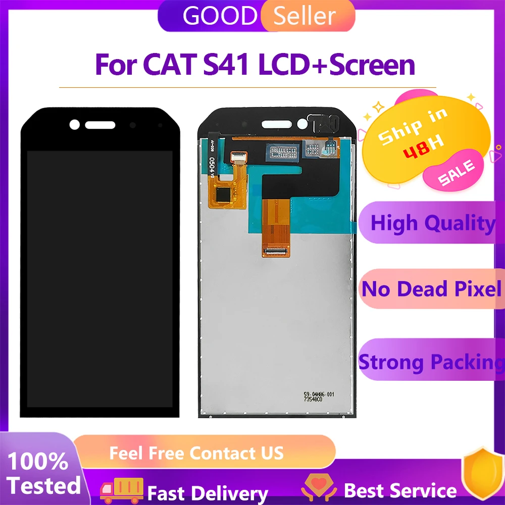 

Super QA For Caterpillar CAT S41 LCD Display+Touch Screen Digitizer Assembly lcd Replacement Parts Caterpillar S41 LCD Sensor