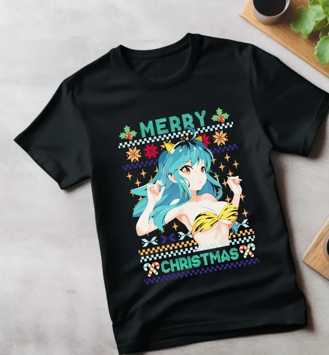 Material Anime Shirt,Anime Girl  Shirt,Funny Christmas|Christmas Shirt