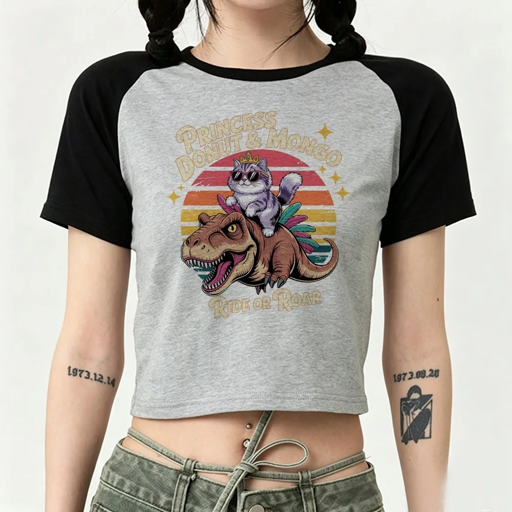 Dungeon Crawler Carl cropped top girl summer korean fashion harajuku tshirt baddie clearance sales manga cheap