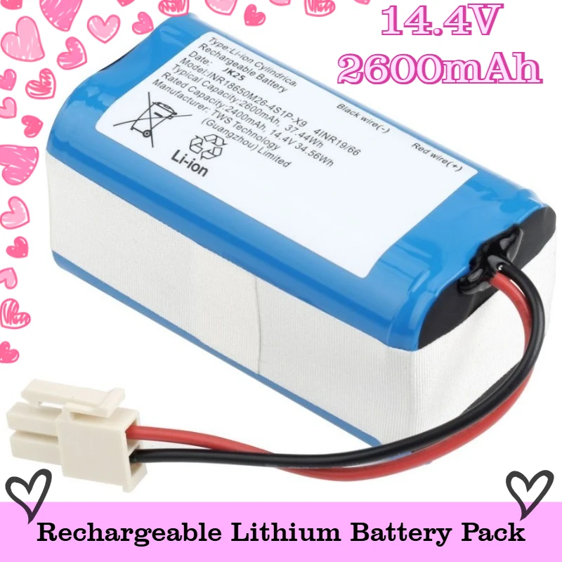 

14.4V 2600mAh Rechargeable Lithium Battery Pack,for ECOVACS CR130,V780