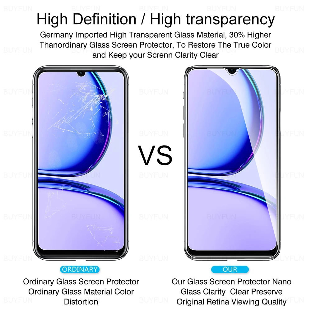 2in1 screen protector For Realme C53 protector glass on realmeC 53 camera protector realmi C53 C63 C61 N61 5G Note 50 4G 6.75"