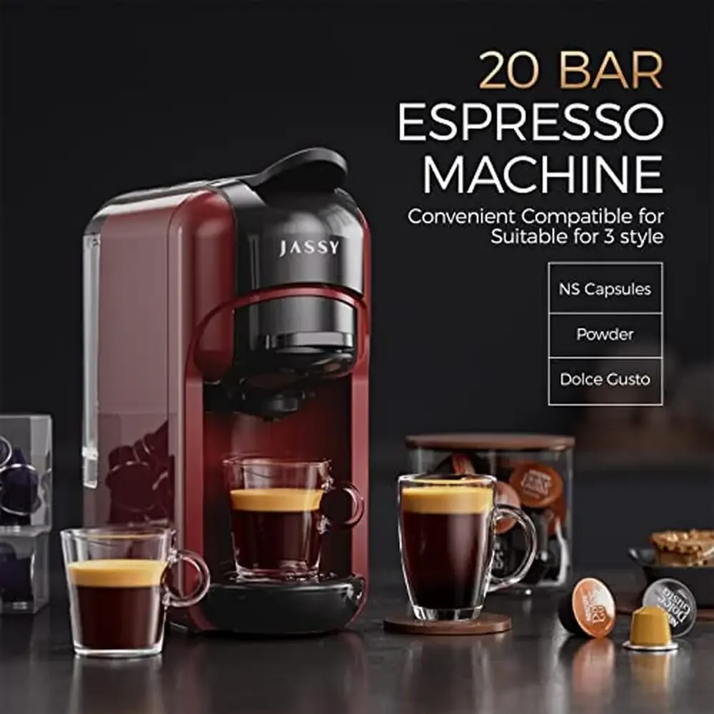 Professional Italian Pump Small Espresso Coffee Machine 20 Bar – Compatible with Nespresso Original Capsules Dolce Gusto L'or