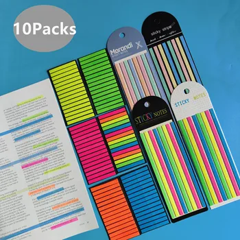 10 Packs şeffaf yapışkan notlar Tab kendinden yapışkanlı Kawaii temizle Bookmarkers açıklama kitaplar sayfa işaretleyici kırtasiye