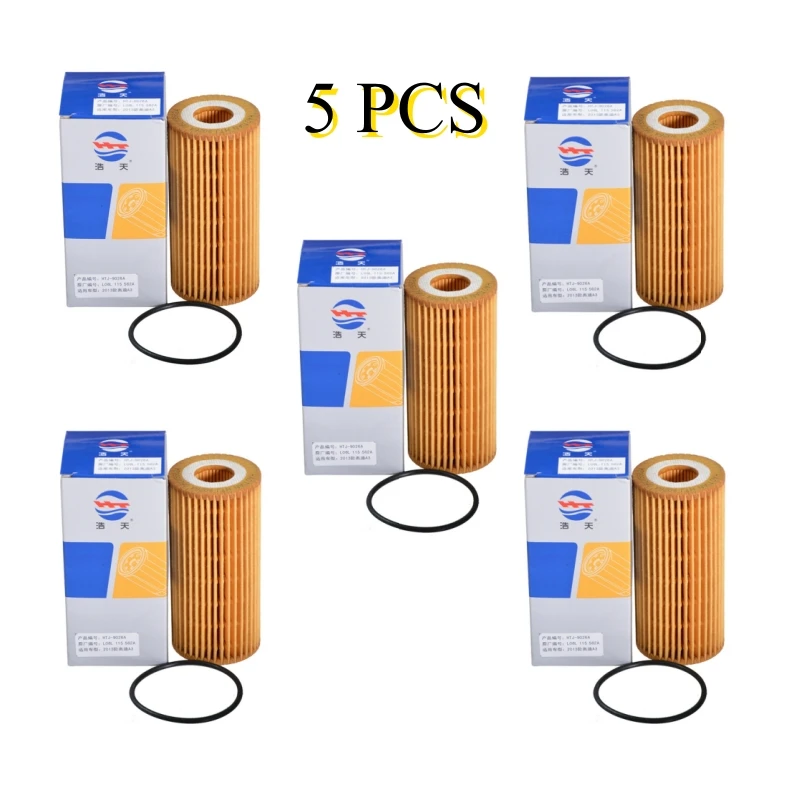 5 PCS Car Oil Filter for For AUDI A1 2010-2018 A3 2012 A4 2007-2015 A5 2007-2017 For SKODA OCTAVIA III 2012 2013-2017 06L115562A