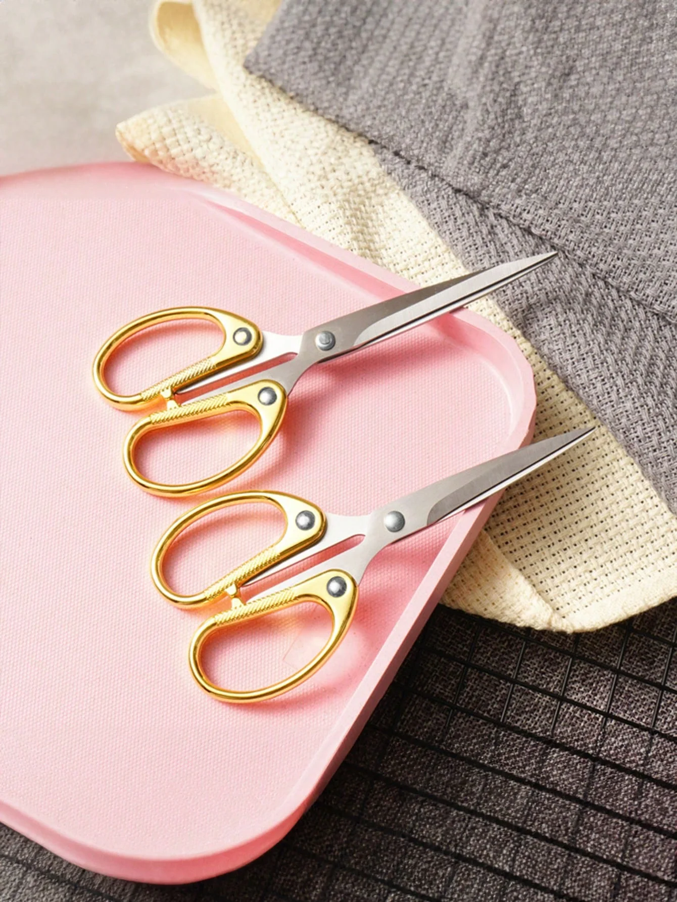 جميع مقصات المكاتب المصنوعة من الفولاذ المقاوم للصدأ، مقصات شفرة حادة للغاية، مقص حاد قوي لمكتب المنزل والمدرسة والخياطة والنسيج الحرفي Su #1