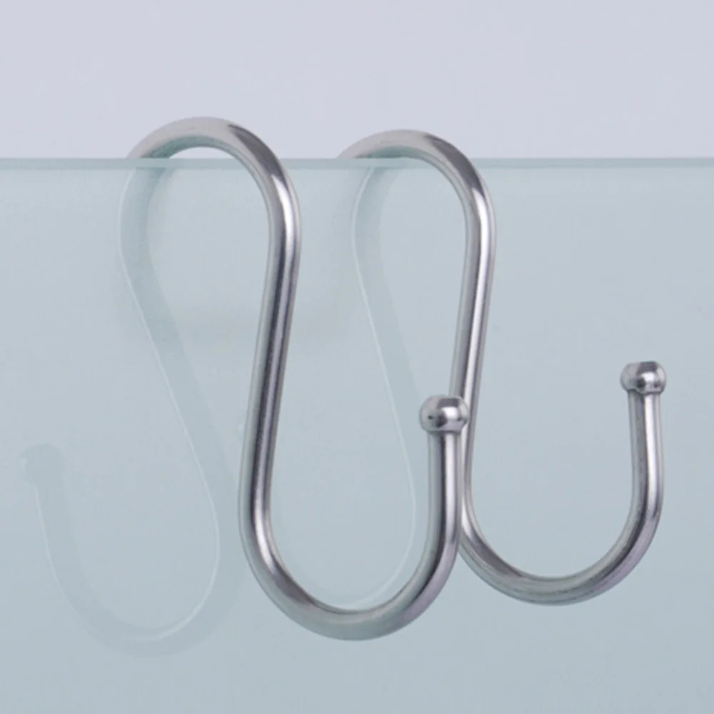 

Clothes Home Stainless Steel Accessories Double S Shape Kitchen Rack Hanger Storage Hook Organizer