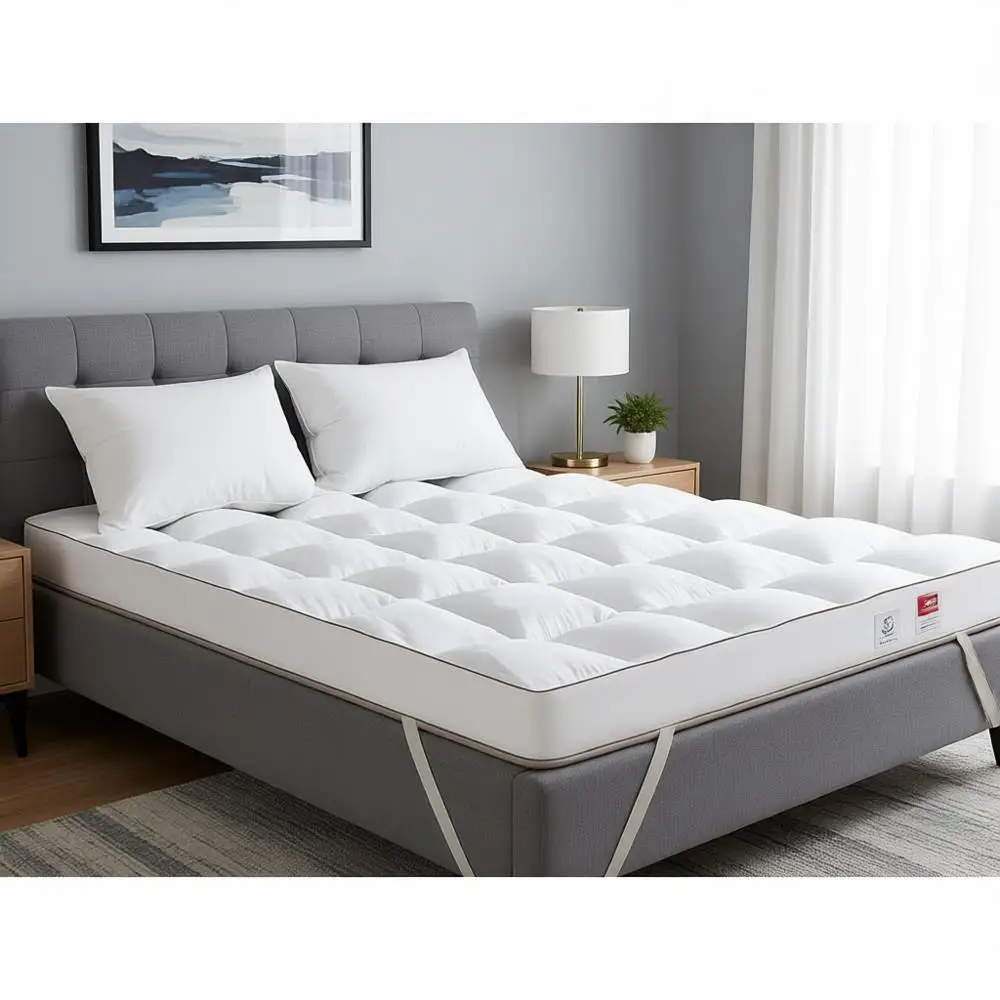 

Наматрасник из пены с эффектом памяти 4 дюйма, размер King, поддерживающий многослойный наматрасник с эффектом памяти, очень мягкий наматрасник для сна на спине