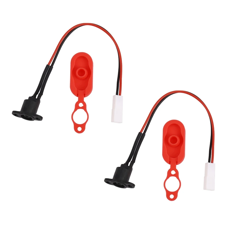 2X For Xiaomi Mijia M365 Electric Scooter Charging Hole Cover With Charging Cable Charging Port Waterproof Cover