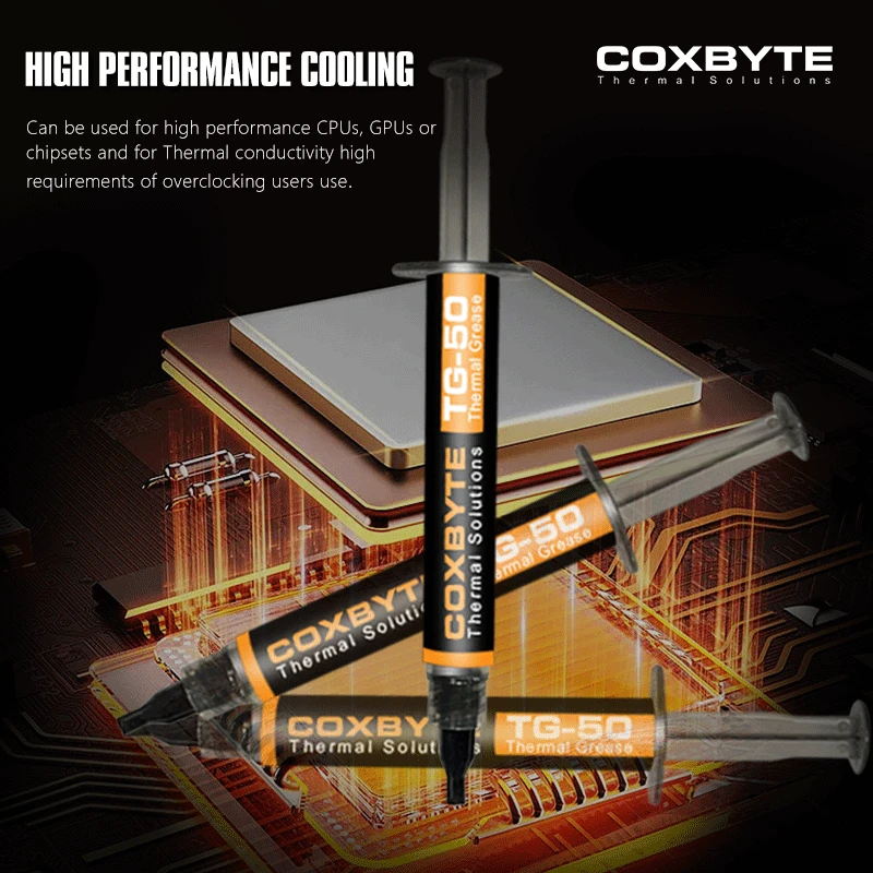 18.2W/mk Coxbyte 2g/4g Thermal Grease Cooler for CPU AMD Intel Processor Heatsink Fan Compound Cooling Thermal  Paste