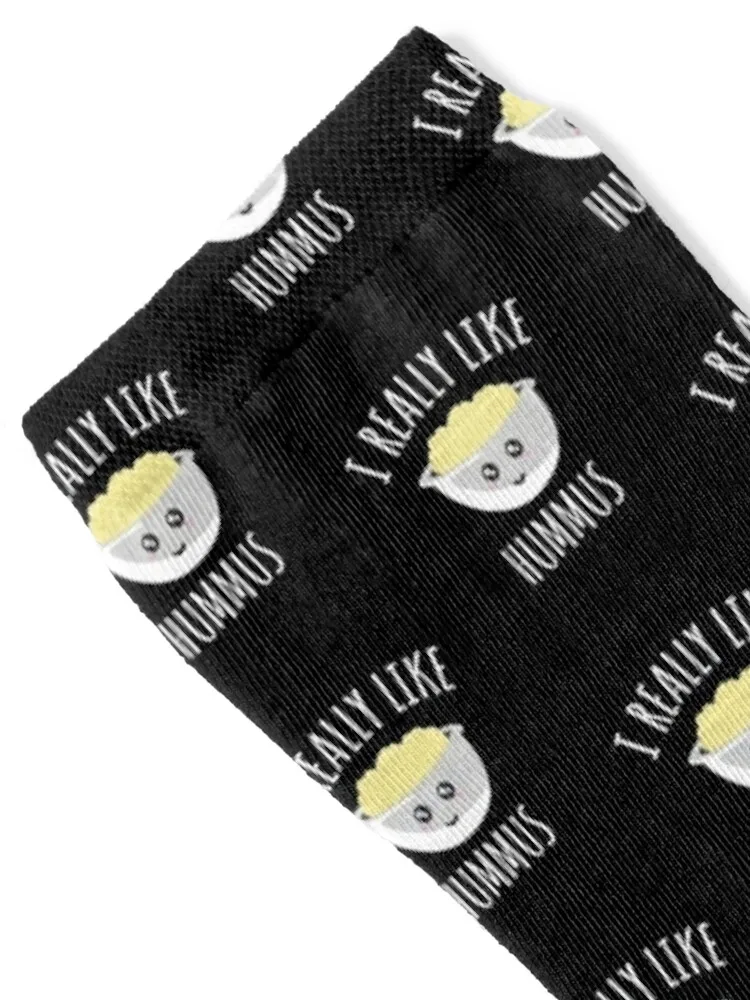 I Really Like Hummus - Vegan Gift Socks anime cycling cartoon Socks Man Women's