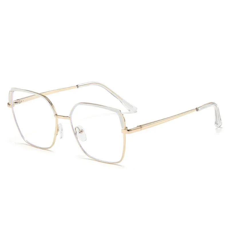 Metal Big Frame Square Anti-blue Light Glasses New European and American Fashion Color Matching Trend Glasses Frame