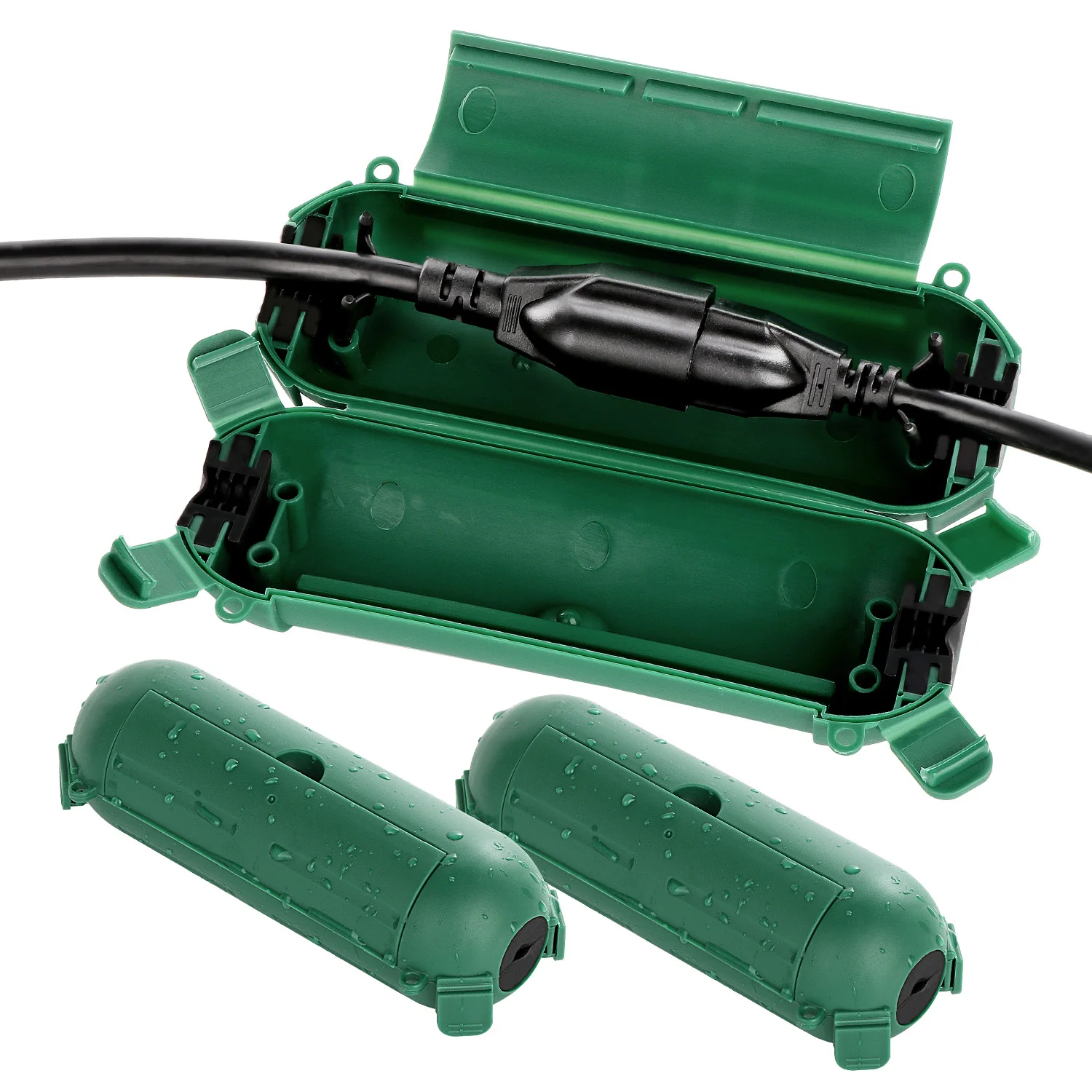 

Mini IP44 Waterproof Outdoor Connection Box 3Pack Weatherproof Extension Cord Safety Cover for Outdoor Plugs/Lights/Cables/Wires