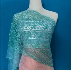 Summer Dai Women's Bright Glittering Beaded Shawl Mesh