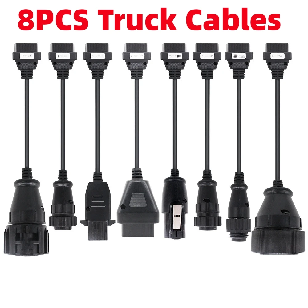 フルセット8本入り-トラックobd2ケーブル-診断用obdカーケーブル-tcs-cdp-multidiag-obd2接続アダプター用