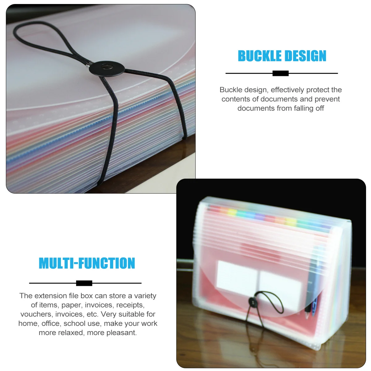 

Transparent Accordion File Organizer Plastic Pockets Expanding Folder For Documents Receipts A4 Paper Bill Folders Storage