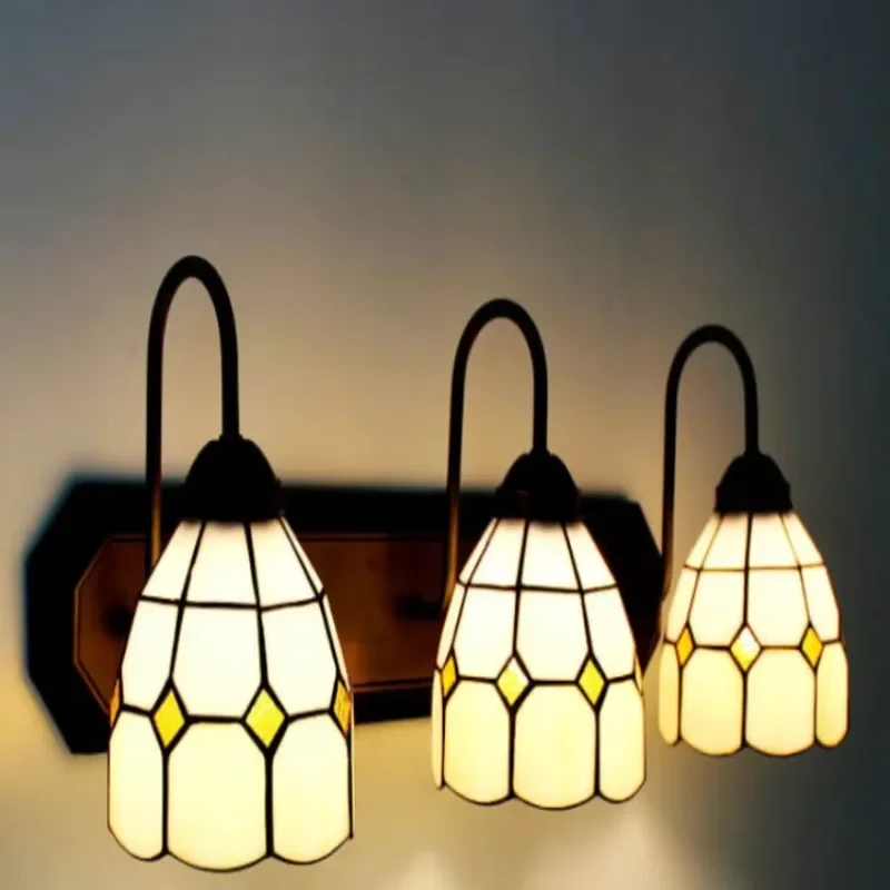 Brushed Nickel Wall Sconce European Pastoral Style Bedroom Aisle Lighting Fixture Decorative Mirror Dresser Lamp for Home