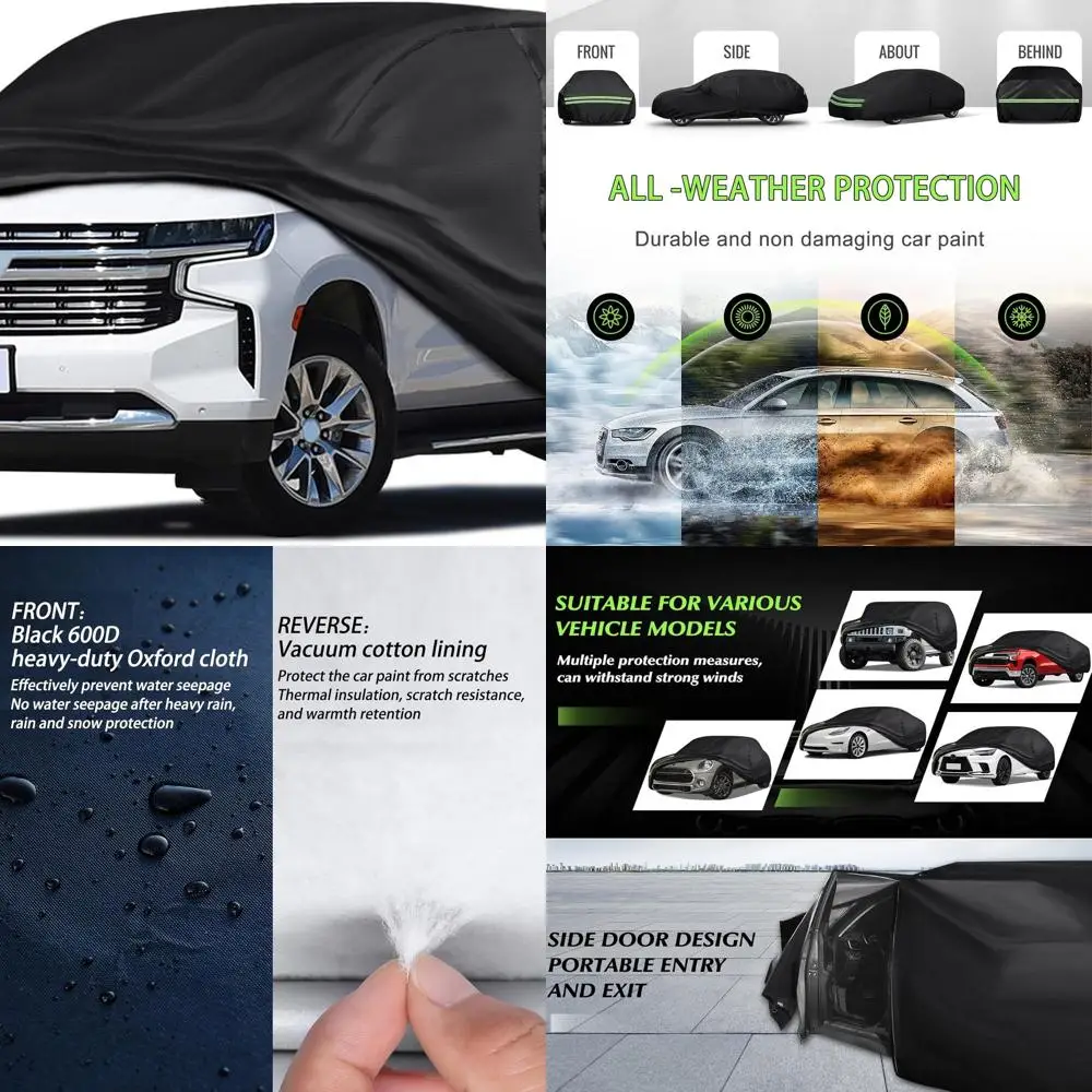 

16-Layer 600D Car Cover - Universal, Weatherproof, Fits SUVs 191-200 Long