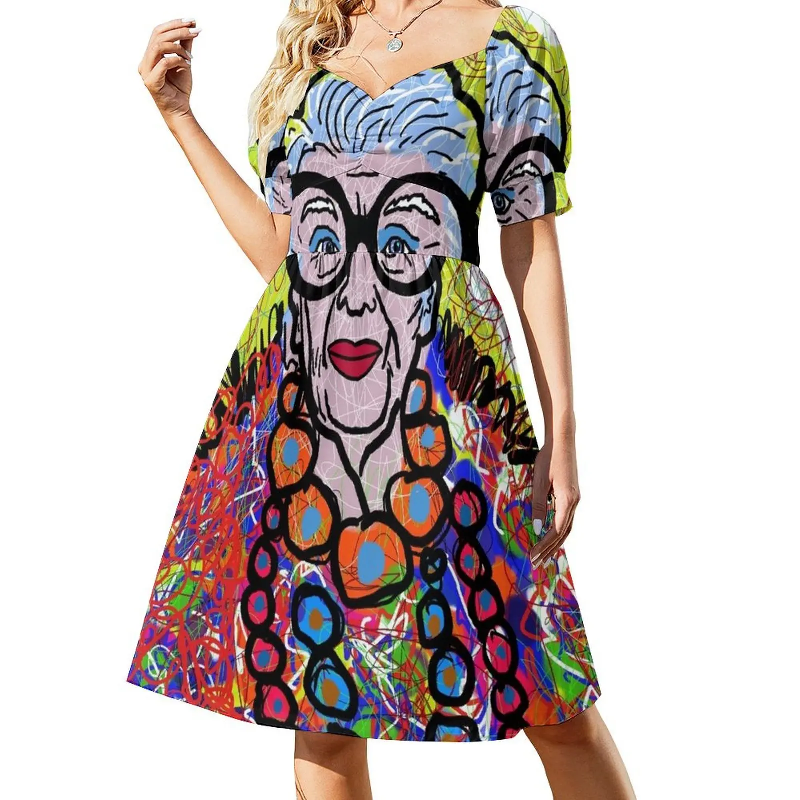 

Iris Apfel Short Sleeved Dress loose summer dress womens clothing dresses for women 2025 luxury designer party Dress