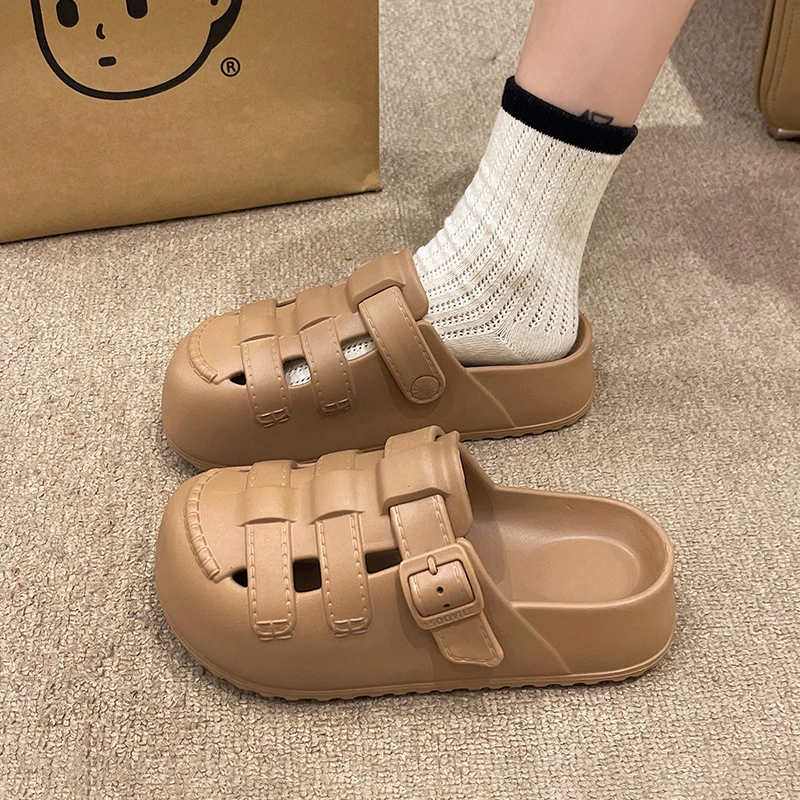 

Сабо, женские тапочки на платформе, роскошные дизайнерские сандалии, лето 2022, сабо, женская обувь, домашние и уличные пляжные шлепанцы, повседневная обувь