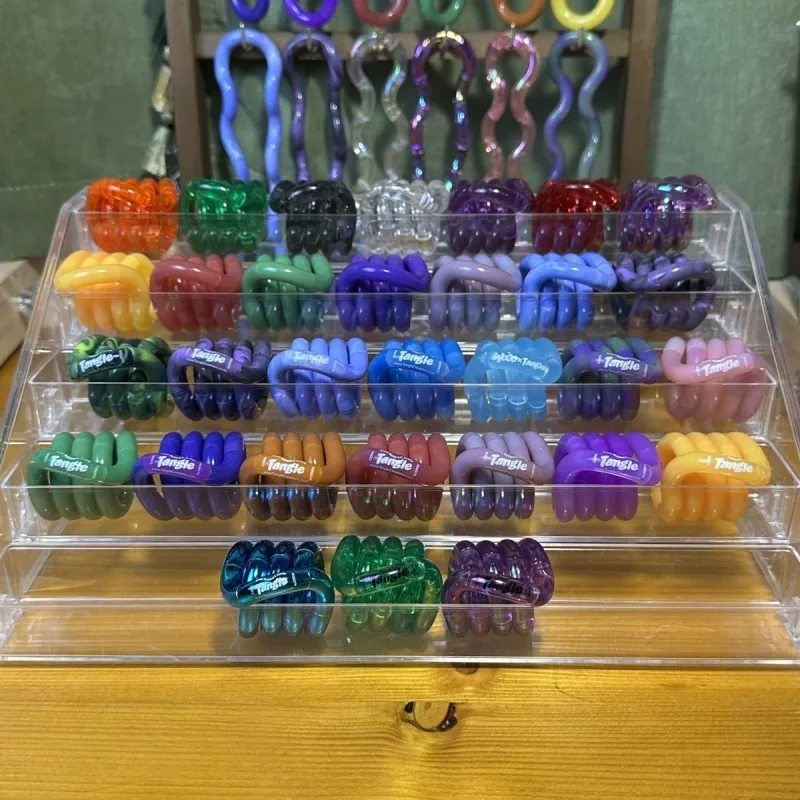 Genuine Tangl Jr. Gems Heat Color Changing Fidget Toy Abs Twistable Finger Toy Adhd Focus Training Anxiety Relief Sensory Gift
