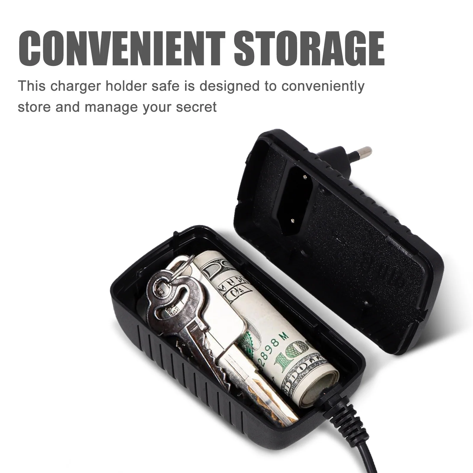 Hidden Compartment Box Designed As Phone Fake Outlet Safe for Storing Cash Jewelry Coins Discreet Security Container