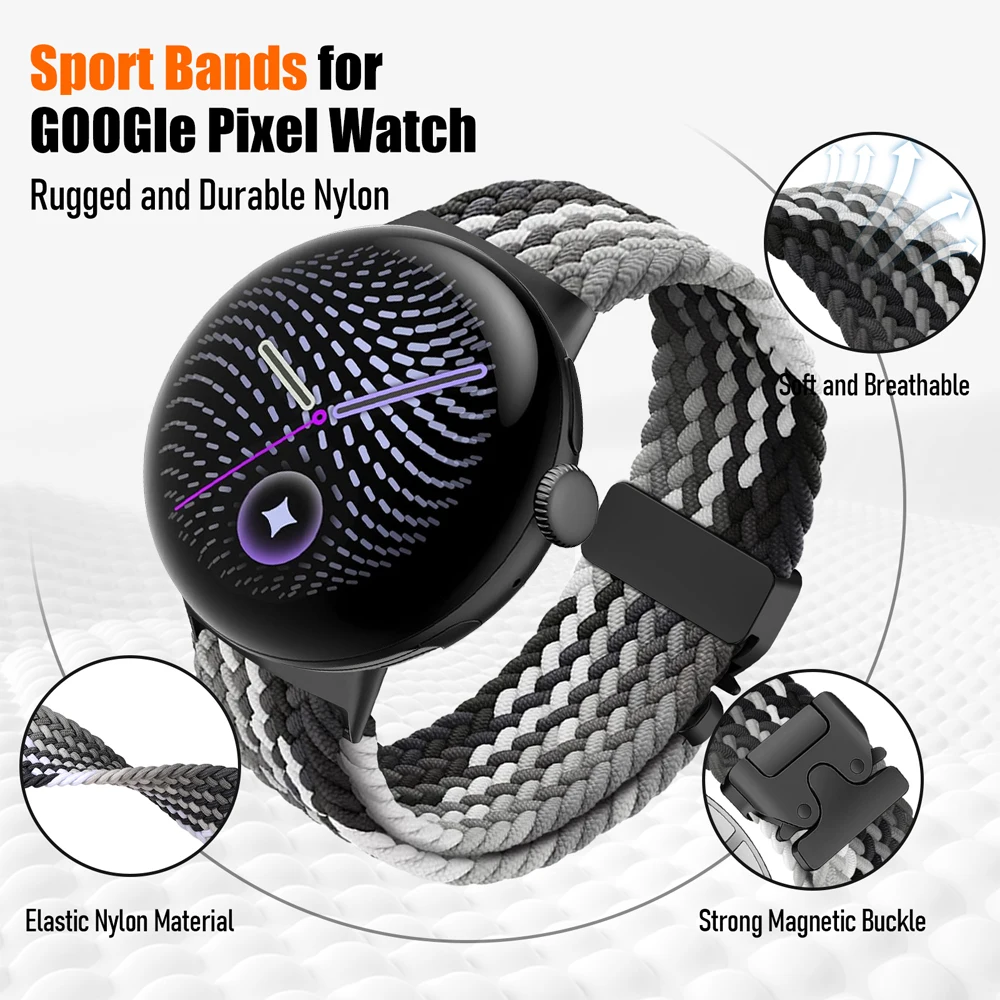 Armband für Google Pixel Watch 5 4 3 2 45mm 41mm Zubehör Armband Sport Fallschirm Geflochtenes Armband Correa Pixel Watch 5 Armbänder