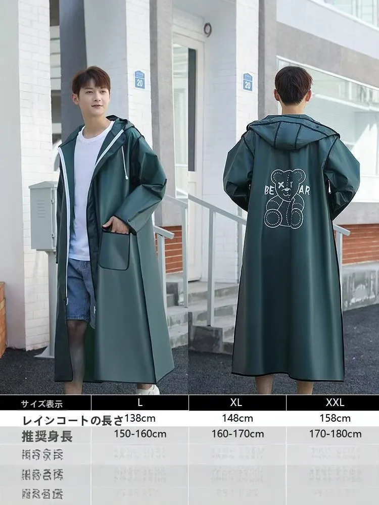 New Adult  Bike Riding Raincoat Full Body Long Thick Waterproof Windproof Unisex Cycling Rain Poncho Safety Reflective