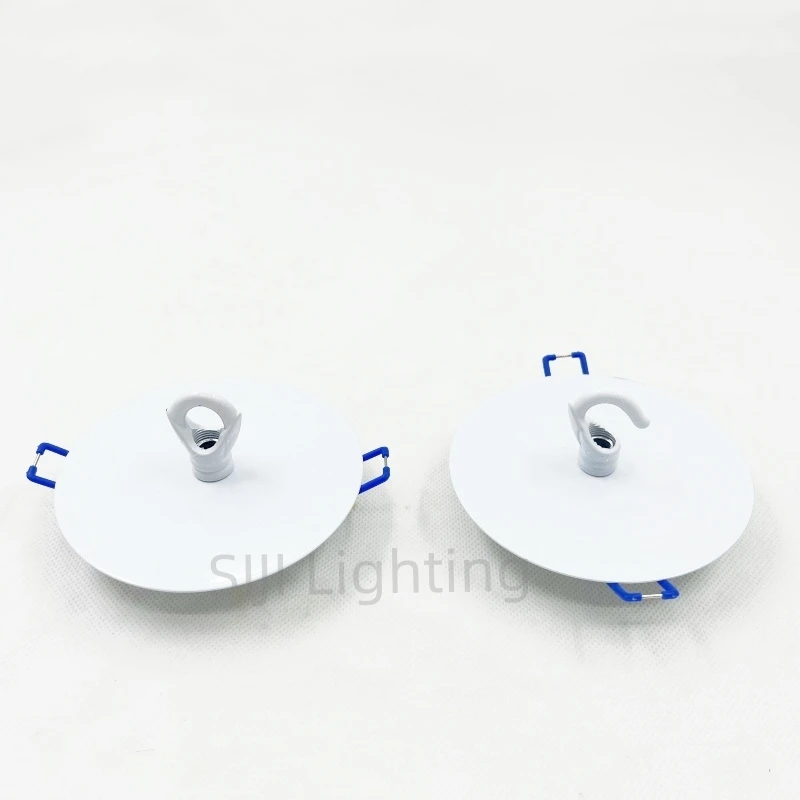 Embedded Modified Pendant Light Metal Lamp Base Iron Cap with Chandelier Hook Round Ceiling Rose with Cap Metal Ceiling Canopy