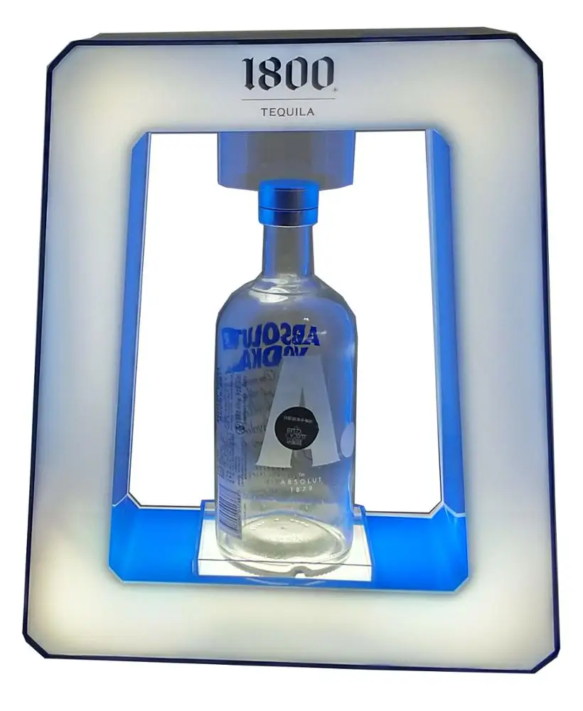 High-End Bespoke LED Bottle Display RackCustomize Logo VIP Belt Bottle Tray LED CHAMPION BELT Champagne Bottle Presenter Display