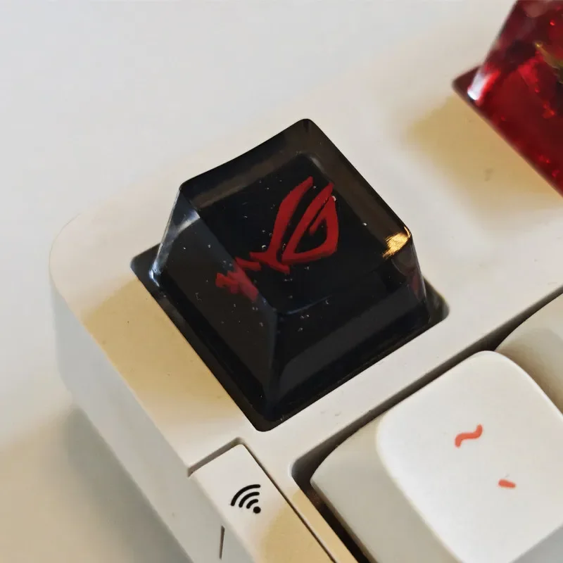 Custom Clear 3D Resin Artisan Keycap ROG-Eye Inspired, Fits ROG Mechanical MX Keyboard, Not ASUS Official Single Novelty Cap