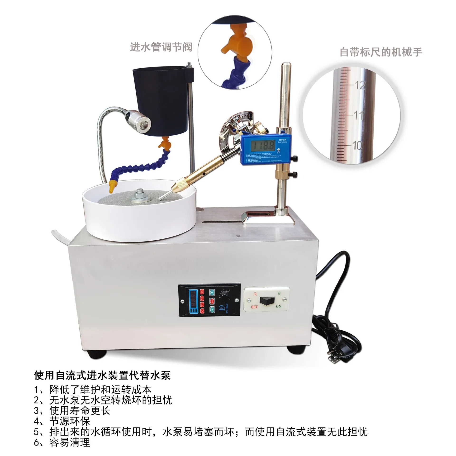 Jewelry and jade grinding angle machine, flat grinding and polishing facet machine, knife sharpener, seal grinding machine