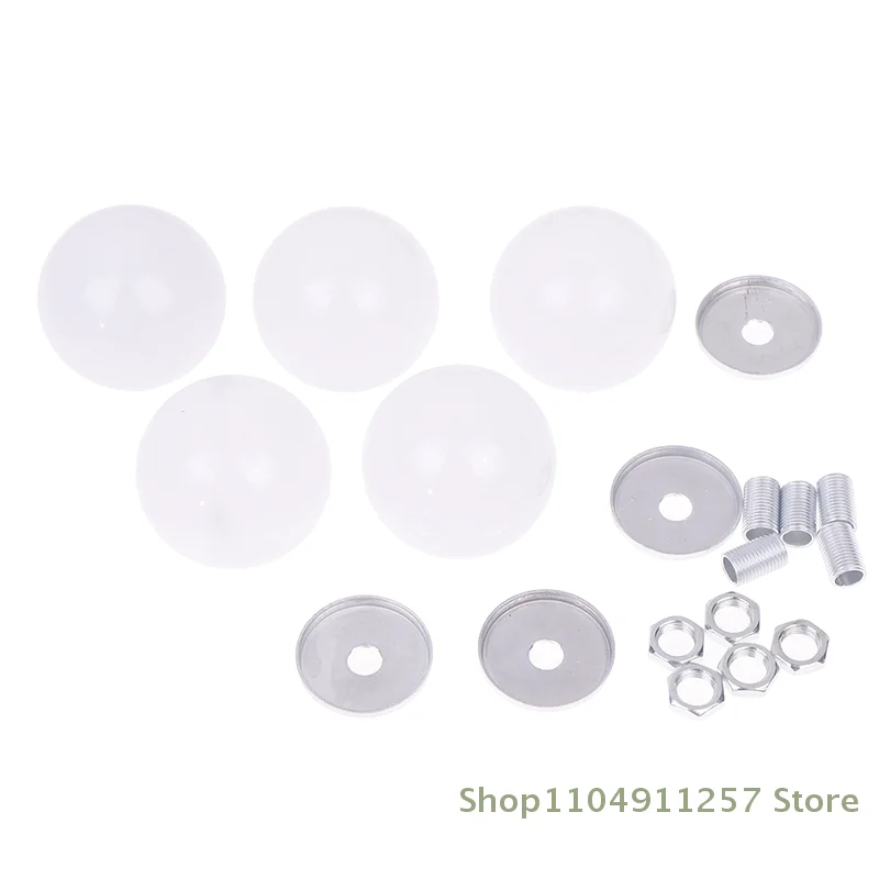 5 pezzi LED in plastica a mezza lampadina Lampadina per specchio per trucco Base in plastica/alluminio Shell Soffitto domestico Ristorante Luce Specchio Luce anteriore