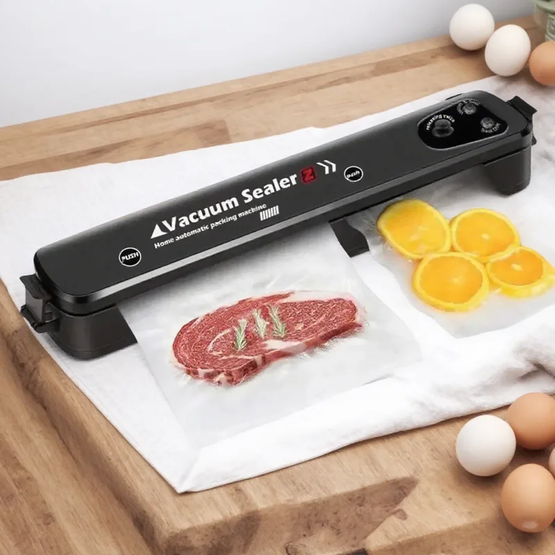 

Portable Automatic Vacuum Sealer Machine with 15 Bags Compact Food Saver for Kitchen Storage and Preservation