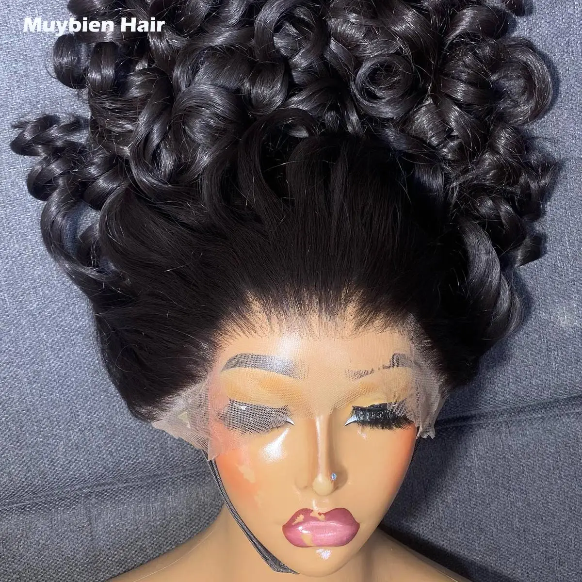Pre Plucked 13x6 HD Lace Front Bounce Glueless Drawstring Wig 100% Human Hair 13x4 HD Lace Loose Loose Curly Wig Ready to Wear