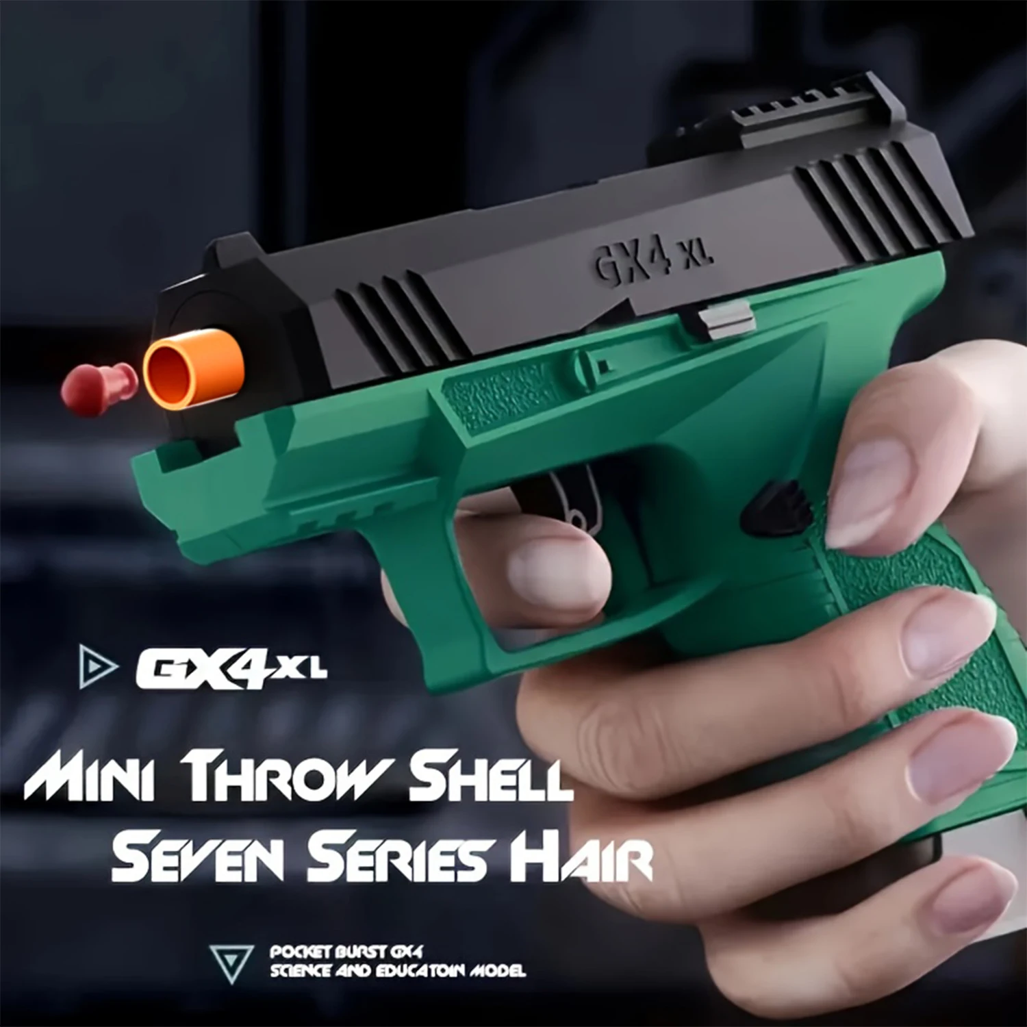 Soft Bullet Gun ปืนของเล่น 100 กระสุน, 12 เปลือกหอย, และ 2 นิตยสารใหม่ของเล่นปืนพก Hollow เครื่องแขวน, ของเล่นโฟม Blas