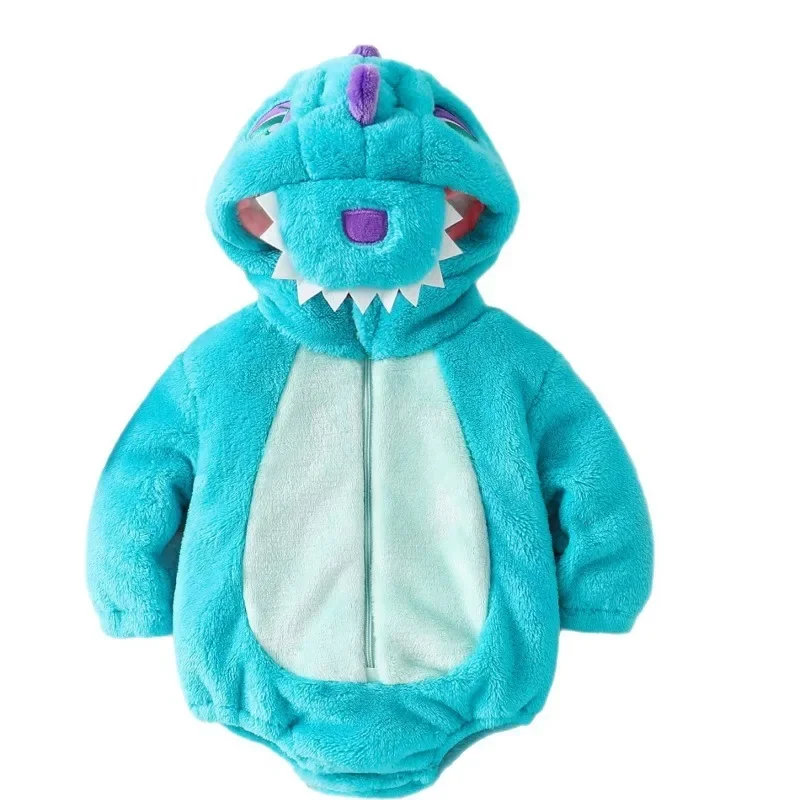 Baby Boy Clothes Newborn Baby Blue Dinosaur Romper Hooded Bodysuit Costume Jumpsuit Onesie Newborn Baby Clothes