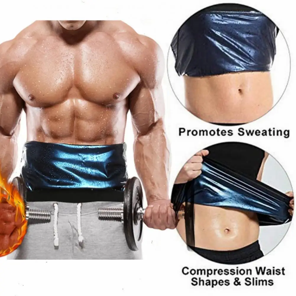 Washable Men Waist Trainer Stretchy Tummy Control Anti-pilling Male Beer Belly Stomach Wrap Sweat Band