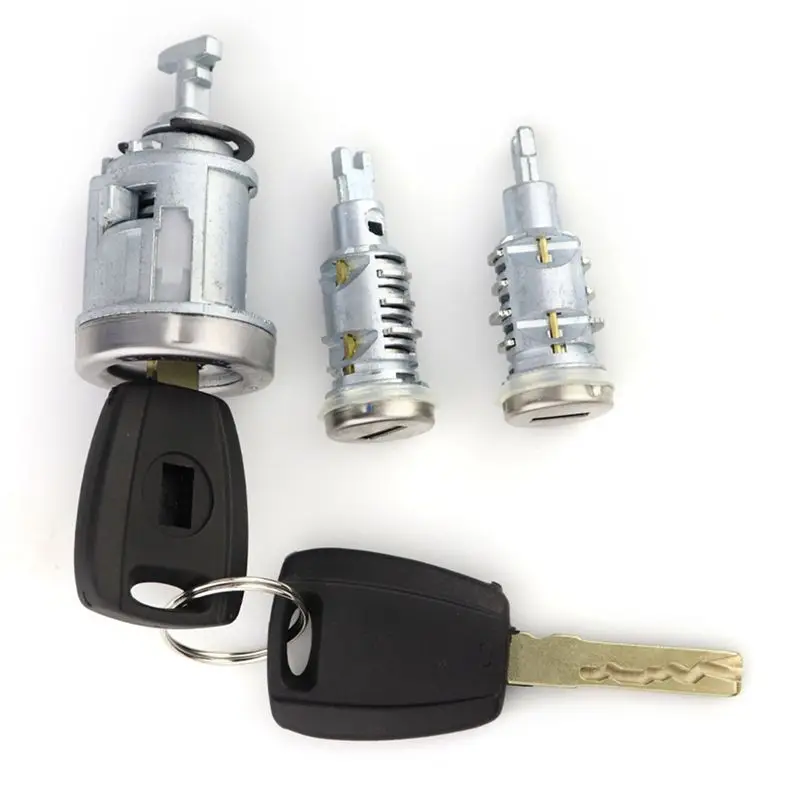 A22E-Complete Set Ignition Door Trunk Lock Barrel Cylinder For Fiat Alfa Romeo Brava Doblo Palio Siena Perla GT15R