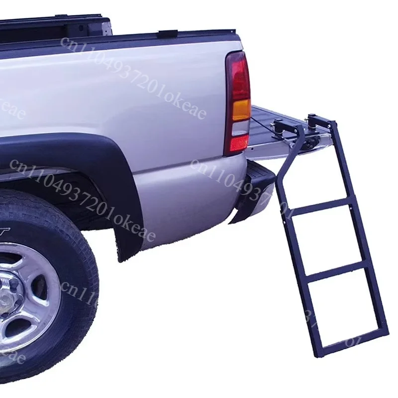 Foldable Tailgate Ladder for Pickup Truck, Telescopic Adjustable Tail Gate Step for Truck Modification