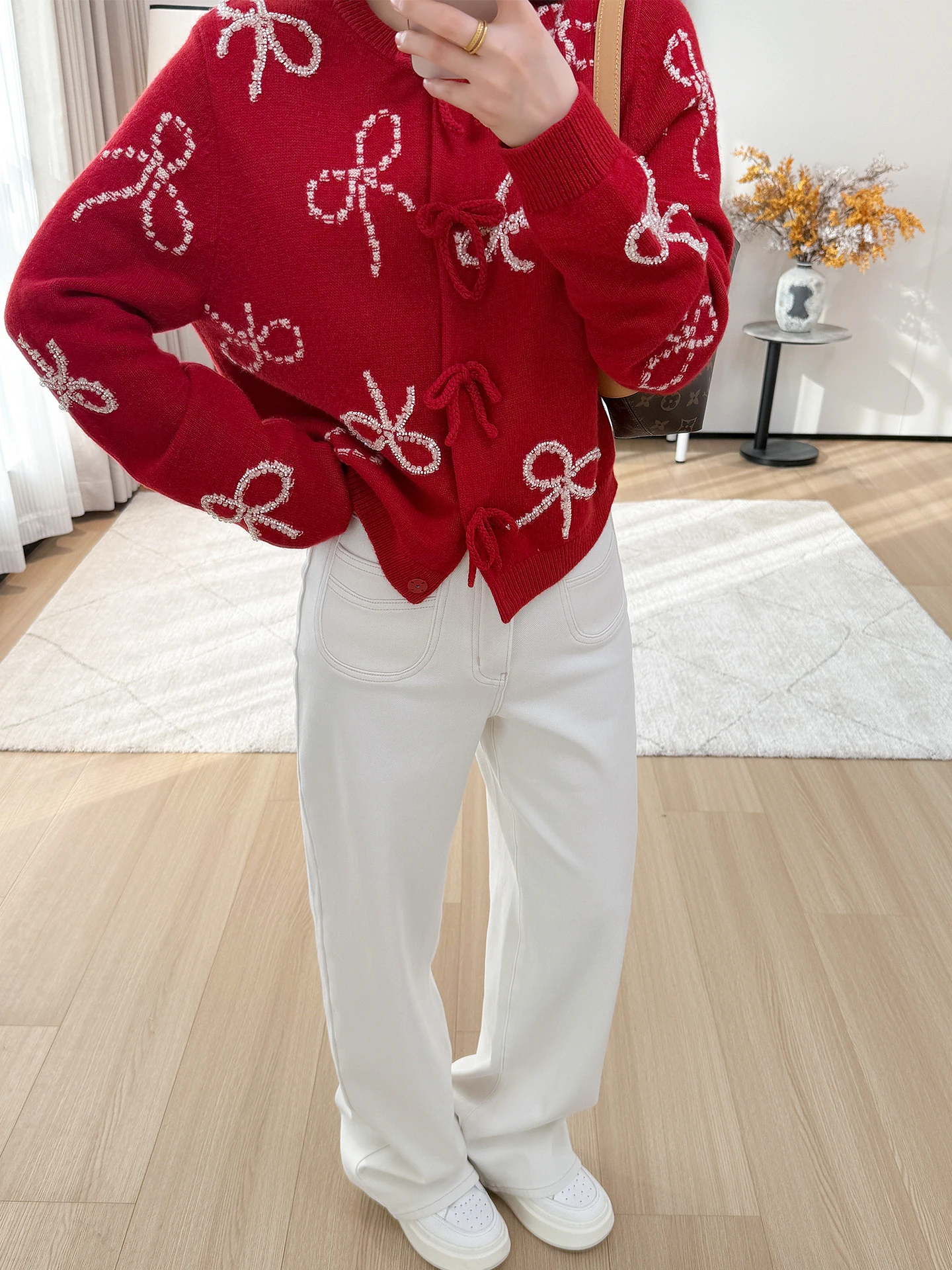 

High Waist Comfortable Elastic Straight Leg Jeans Women's Wide Leg Casual Commute Long Pants Cotton Blend Stretch Denim