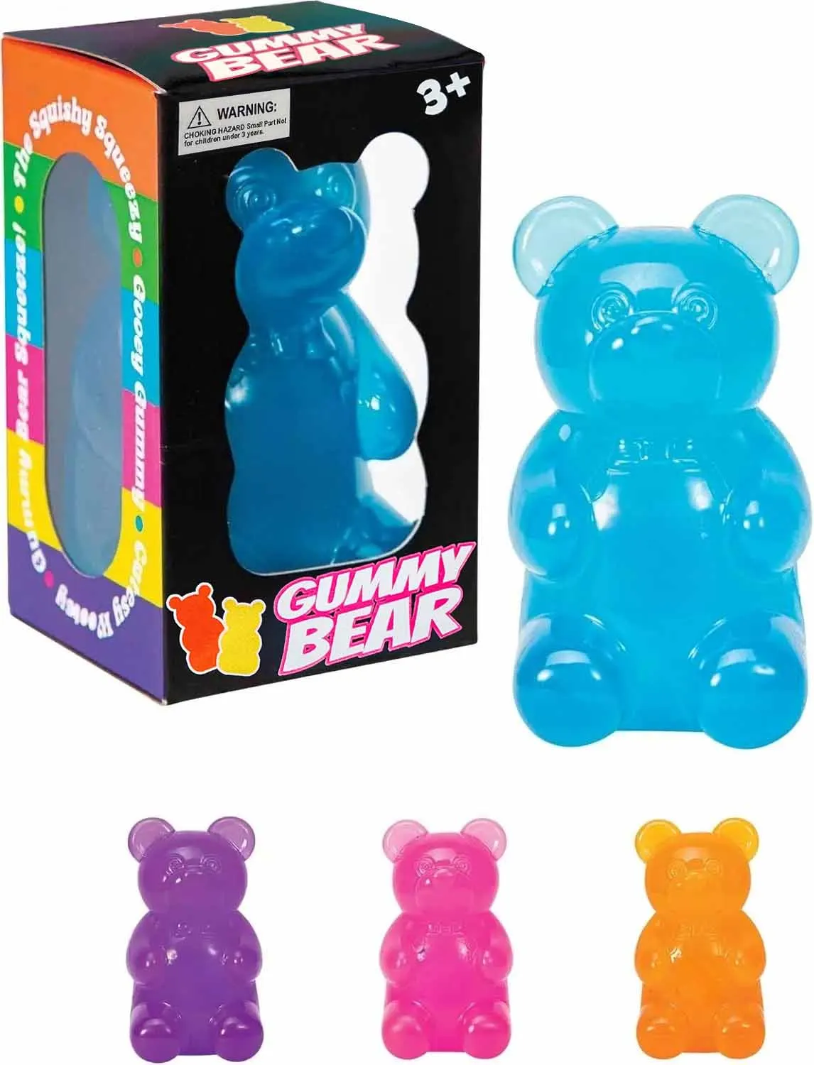 Juguete Sensorial de Goma con Forma de Oso de 8 cm, con Relleno Tipo Gelatina, de Rebote Lento, para Aliviar el Estrés y la Ansiedad