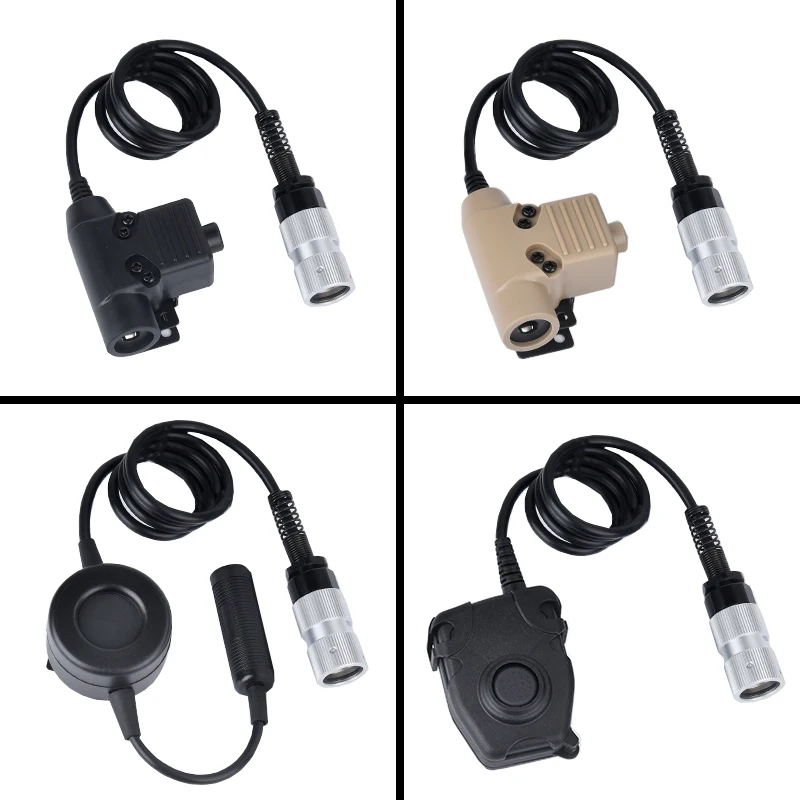 WADSN Tactical PTT For Headset 6pin U94 CS Headphone Kenwood Baofeng UV-5R Radio Accessory For walkie-talkie communication