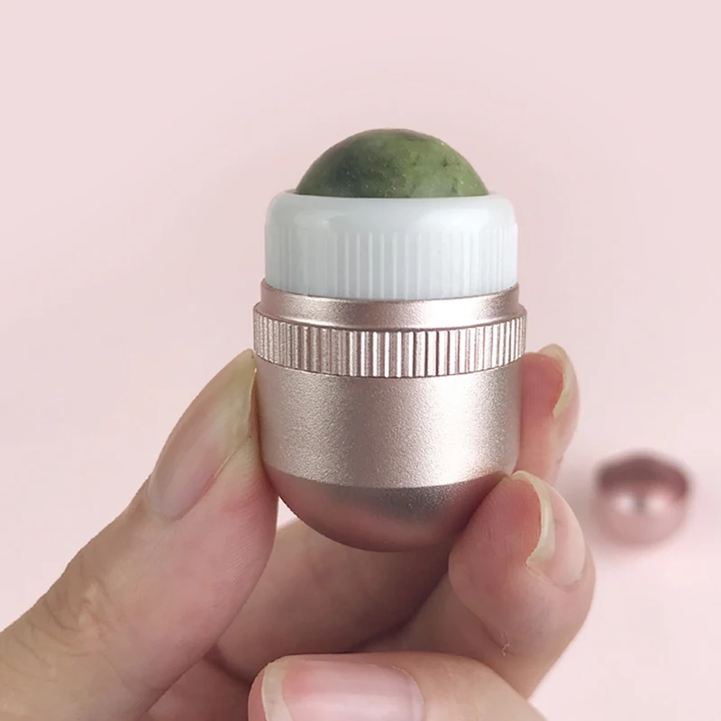 1pc mini eye massage ball with metal casing detachable Xiuyan jade roller massage tool