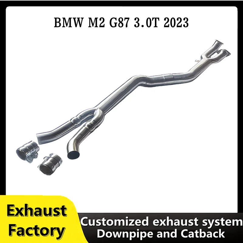 For BMW M2 G87 3.0T 2023 stainless steel middle pipe high flow exhaust system  OEM single middle pipe