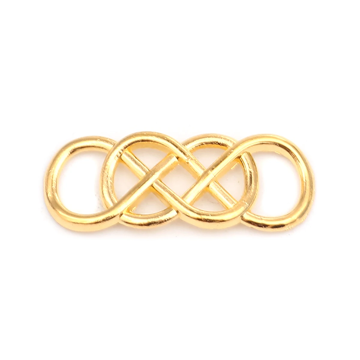 20PCs Vintage Infinite Symbol Series Connectors Gold Color Double 8 Shape Connectors for DIY Jewelry Making 3.3cmx1.3cm