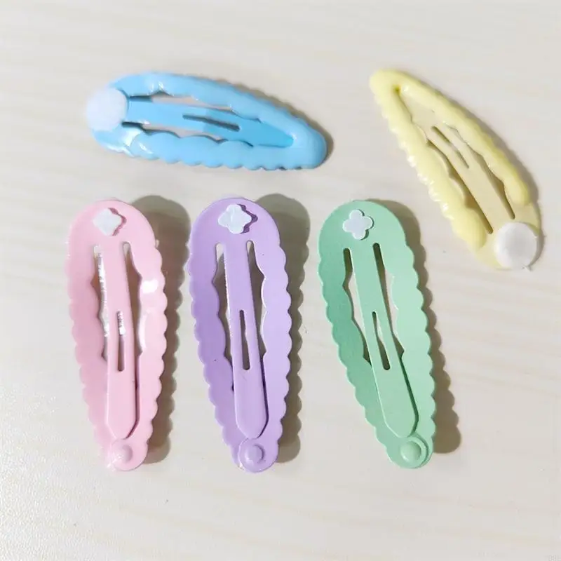 

50pcs Sweet Hair Clip DIY Mixed Color Hair Clip Base Hair Clip for Ponytail Bangs Hairpins for Teenagers Children Y08E