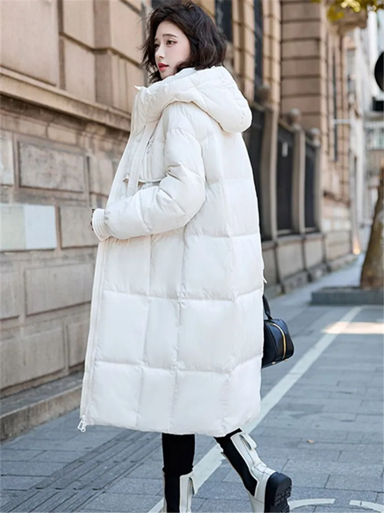 Fashion Over Wear New Cotton-Padded Jacket Female Korean Large Size High Quality Hooded Down Coat Women Parkas Long Outer Wear