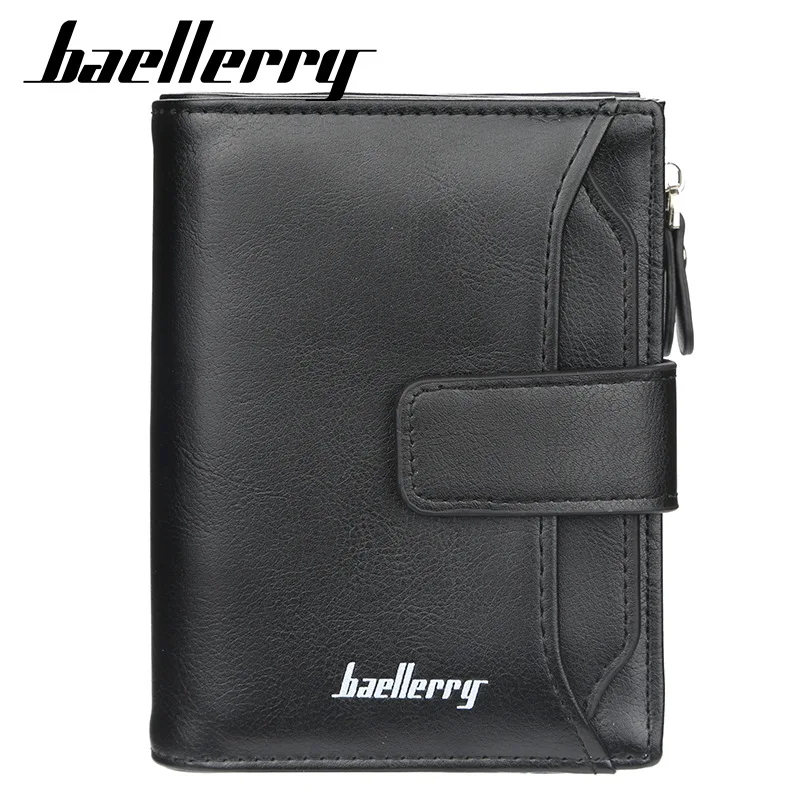 Baellerry New Short Men portafogli Brand Zipper Card Holder borse maschili portamonete di grande capacità portamonete da uomo fermasoldi