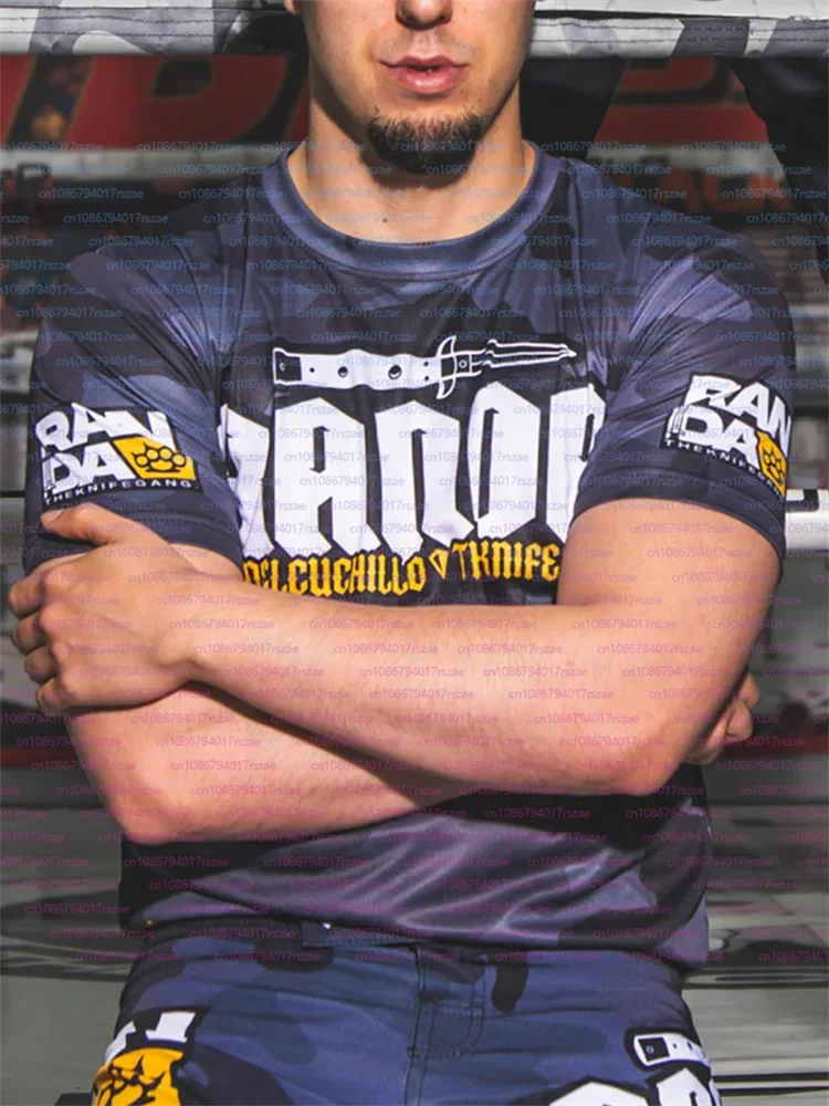 Outdoor Boxing Sportwear RANDA Camouflage Fans Jersey Training Fightwear Casual 3D Print Short Sleeve T-shirts 2026 Summer Tops