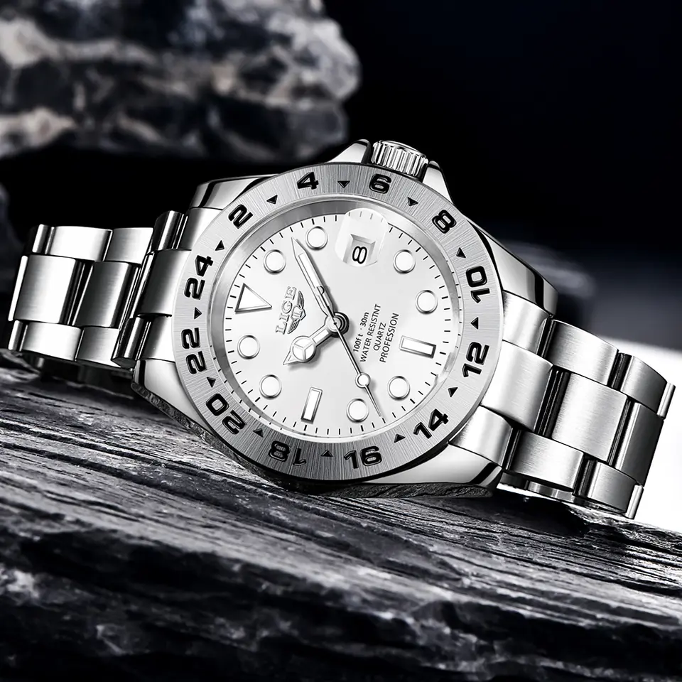 LIGE Hot Sell Men Watch Sport Mens Watches Top Brand Luxury  Military Waterproof Full Steel Quartz Clock Men Relogio Masculino - 2